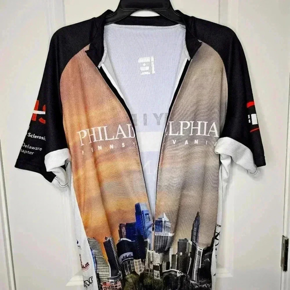 ATAC Philadelphia Cycling Jersey Ocean City NJ Graphic Bike Shirt Mens XL MTB - Picture 12 of 15